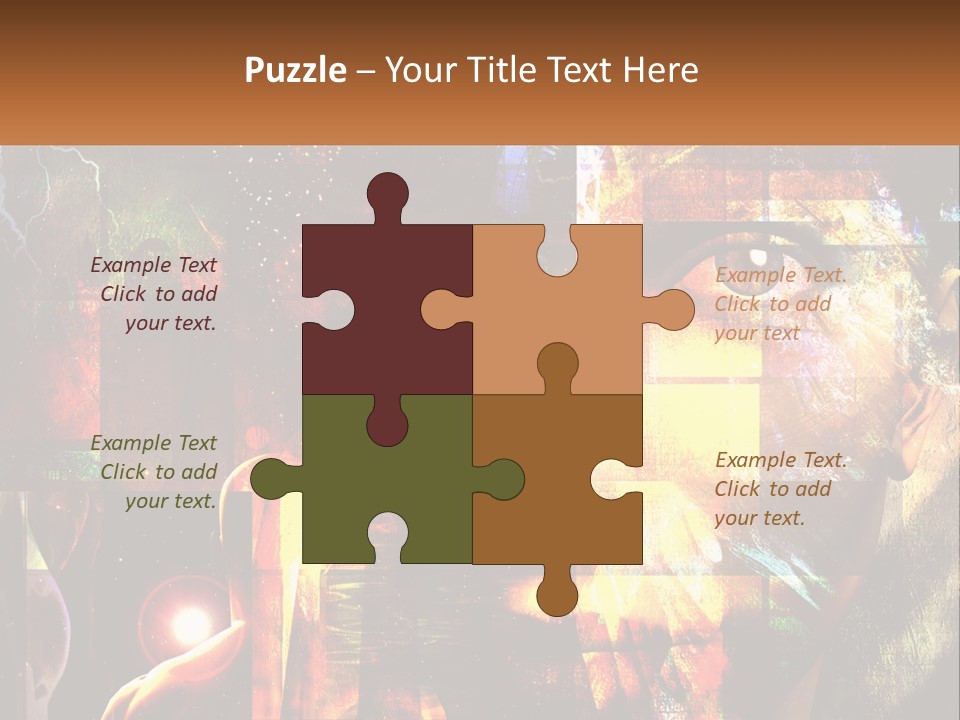 A Woman's Face Is Shown In A Collage Of Photos PowerPoint Template