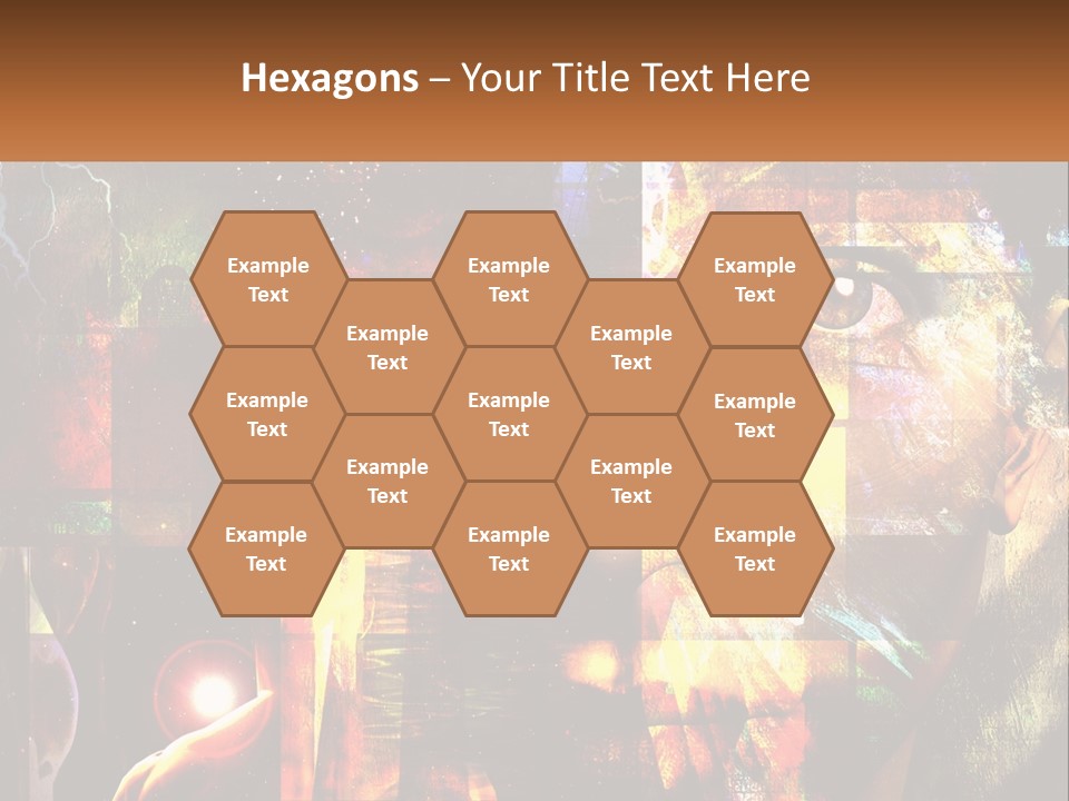 A Woman's Face Is Shown In A Collage Of Photos PowerPoint Template