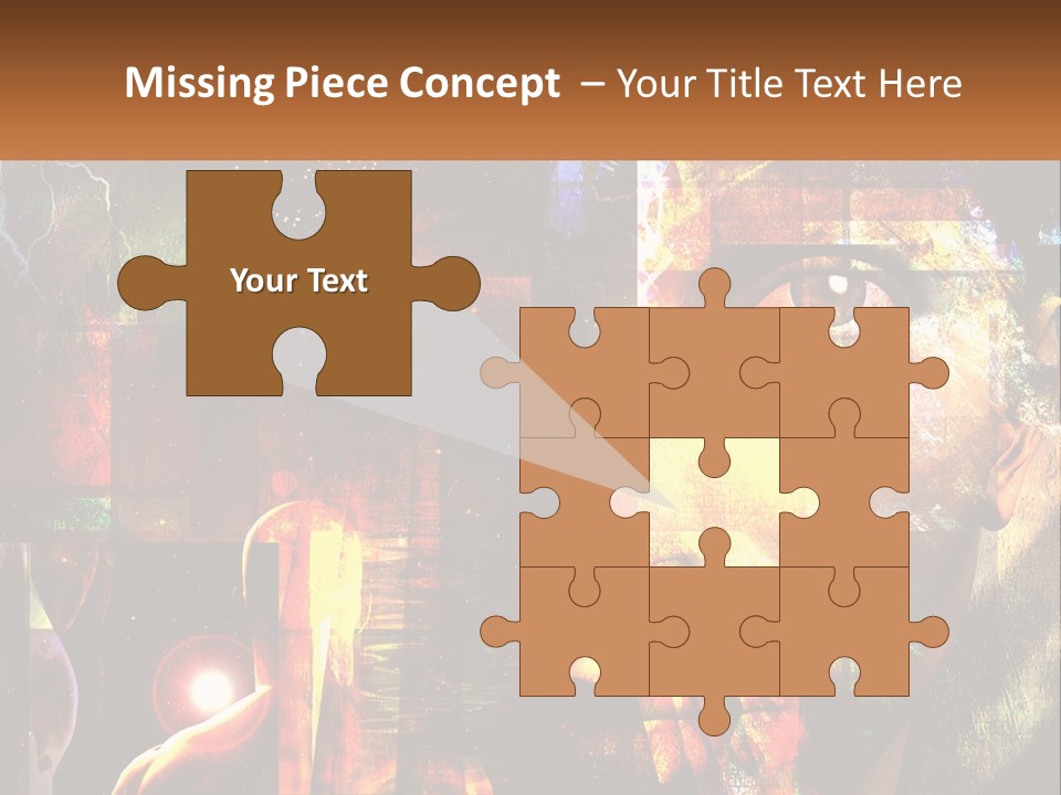 A Woman's Face Is Shown In A Collage Of Photos PowerPoint Template