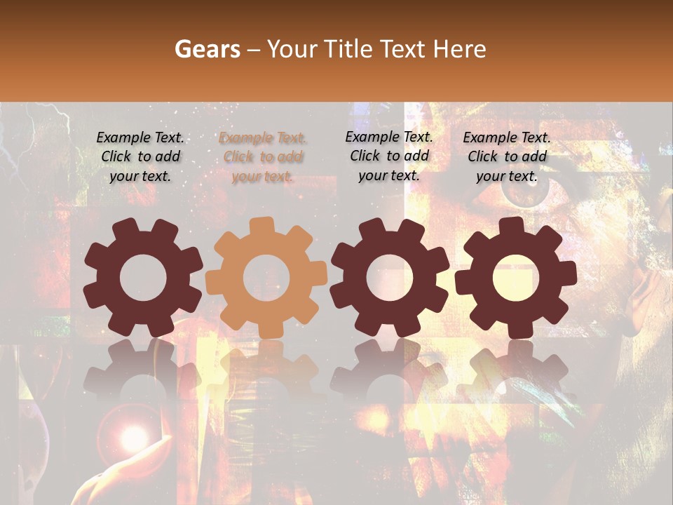 A Woman's Face Is Shown In A Collage Of Photos PowerPoint Template