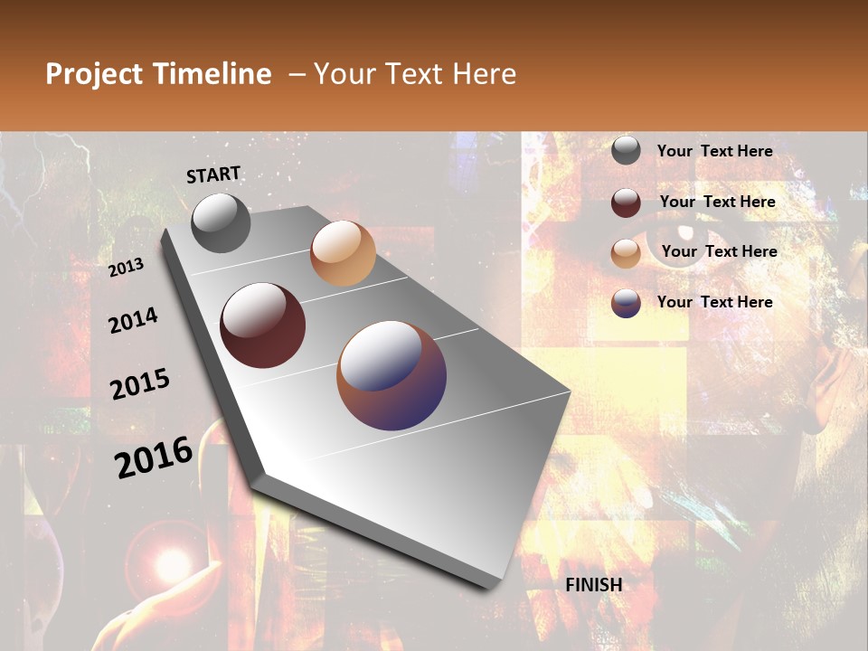 A Woman's Face Is Shown In A Collage Of Photos PowerPoint Template