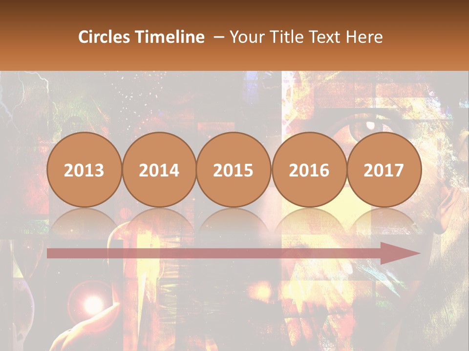 A Woman's Face Is Shown In A Collage Of Photos PowerPoint Template