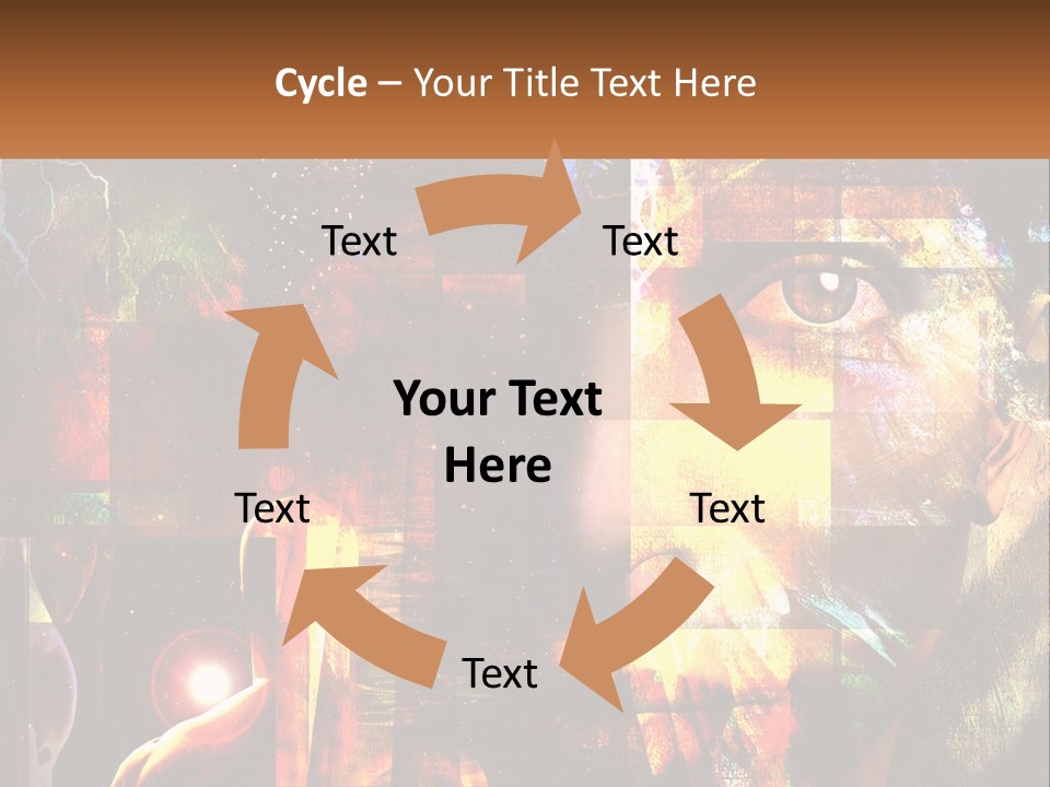 A Woman's Face Is Shown In A Collage Of Photos PowerPoint Template