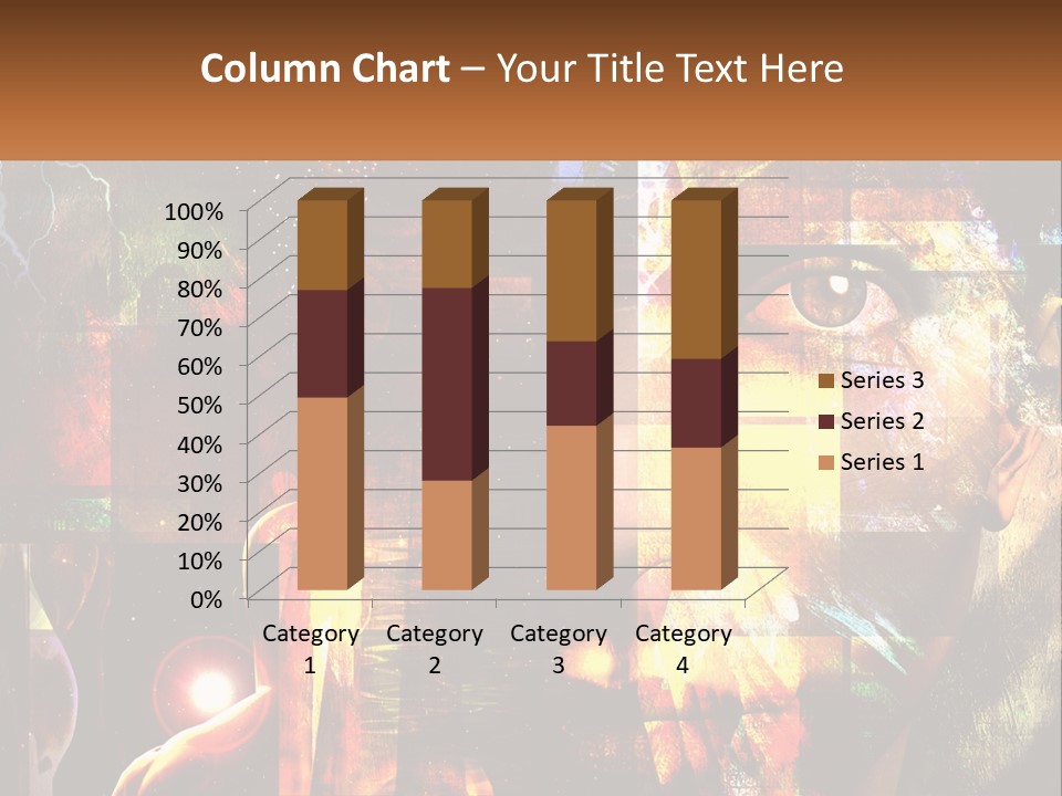 A Woman's Face Is Shown In A Collage Of Photos PowerPoint Template