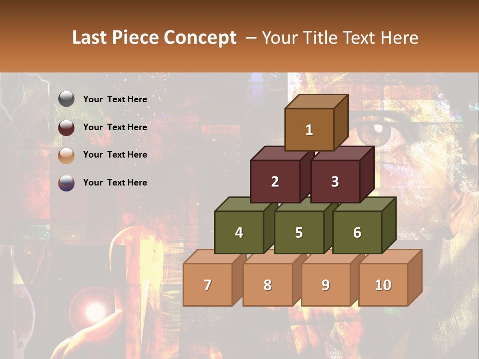 A Woman's Face Is Shown In A Collage Of Photos PowerPoint Template