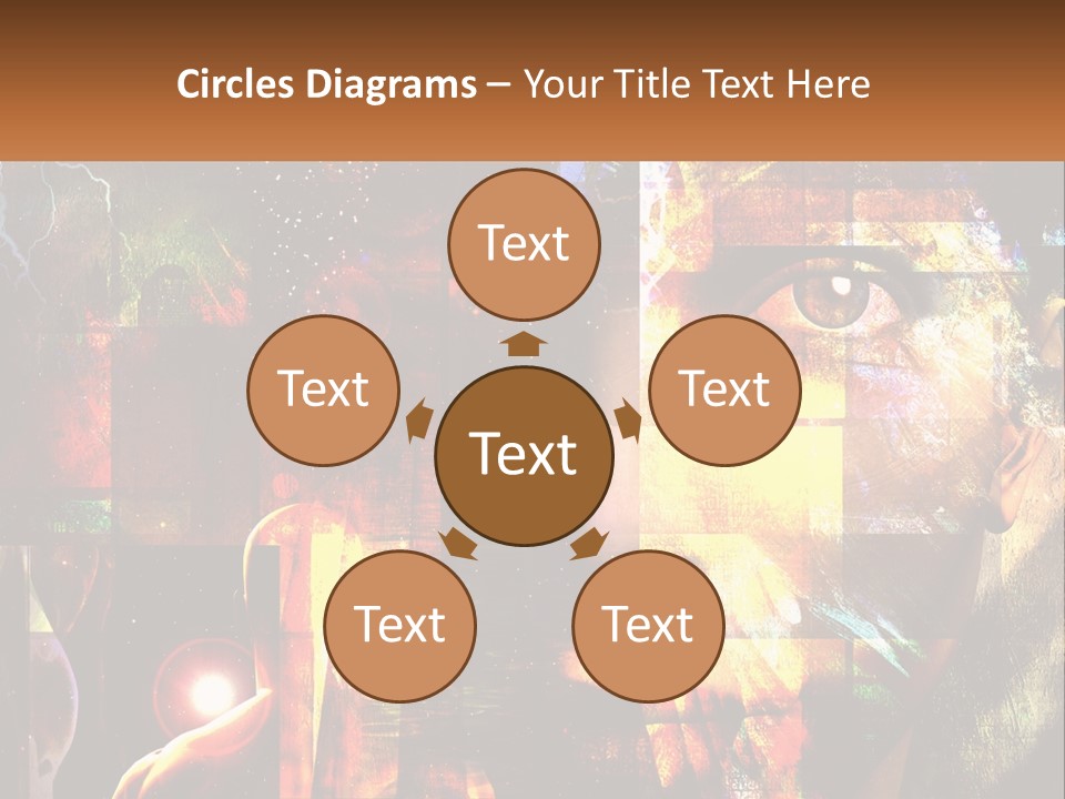 A Woman's Face Is Shown In A Collage Of Photos PowerPoint Template