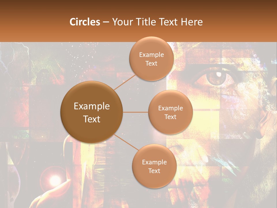 A Woman's Face Is Shown In A Collage Of Photos PowerPoint Template