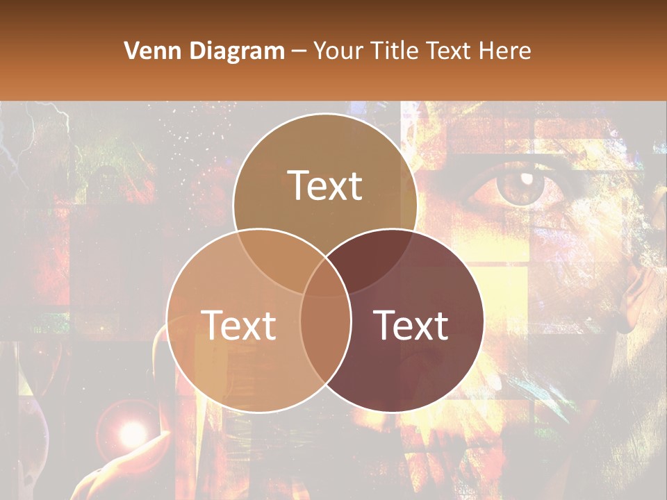 A Woman's Face Is Shown In A Collage Of Photos PowerPoint Template