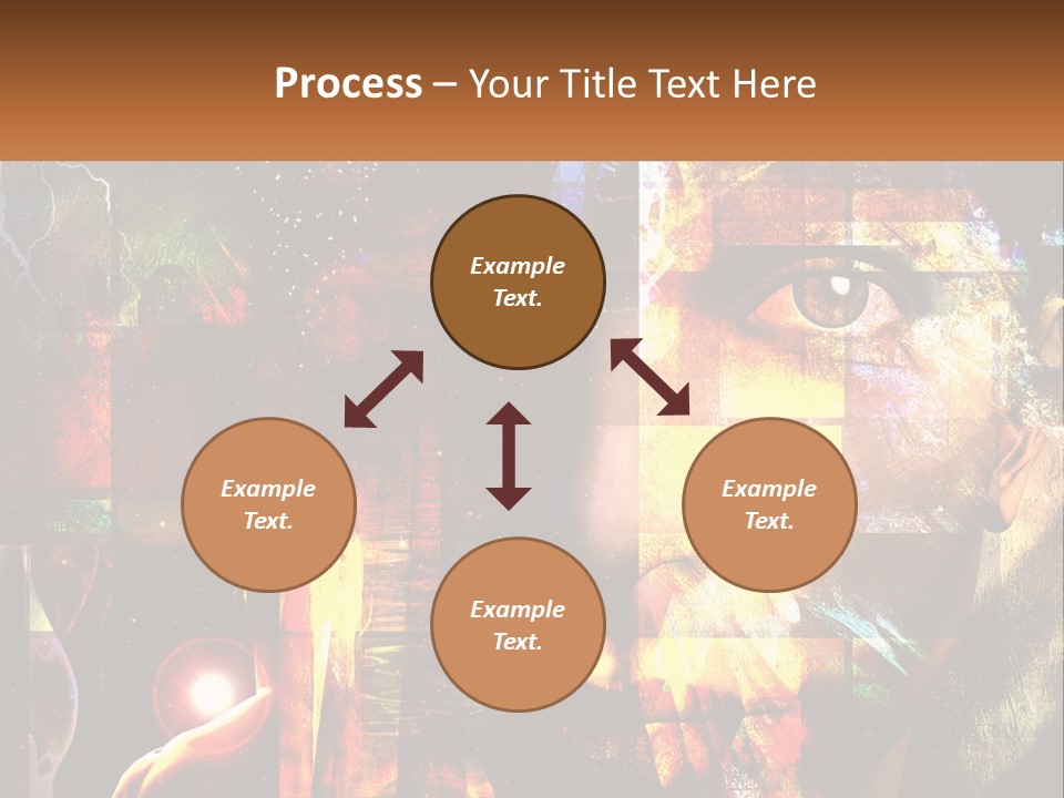 A Woman's Face Is Shown In A Collage Of Photos PowerPoint Template