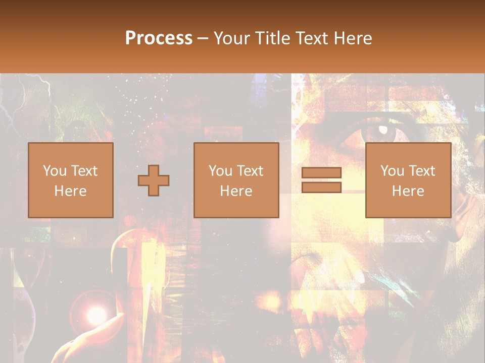 A Woman's Face Is Shown In A Collage Of Photos PowerPoint Template