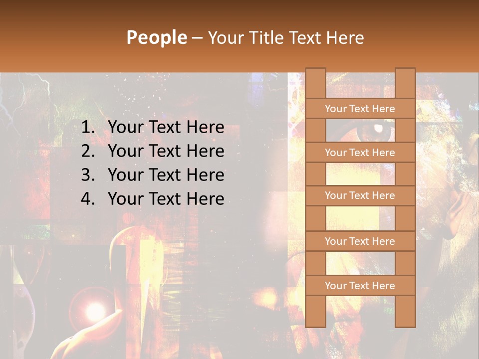 A Woman's Face Is Shown In A Collage Of Photos PowerPoint Template