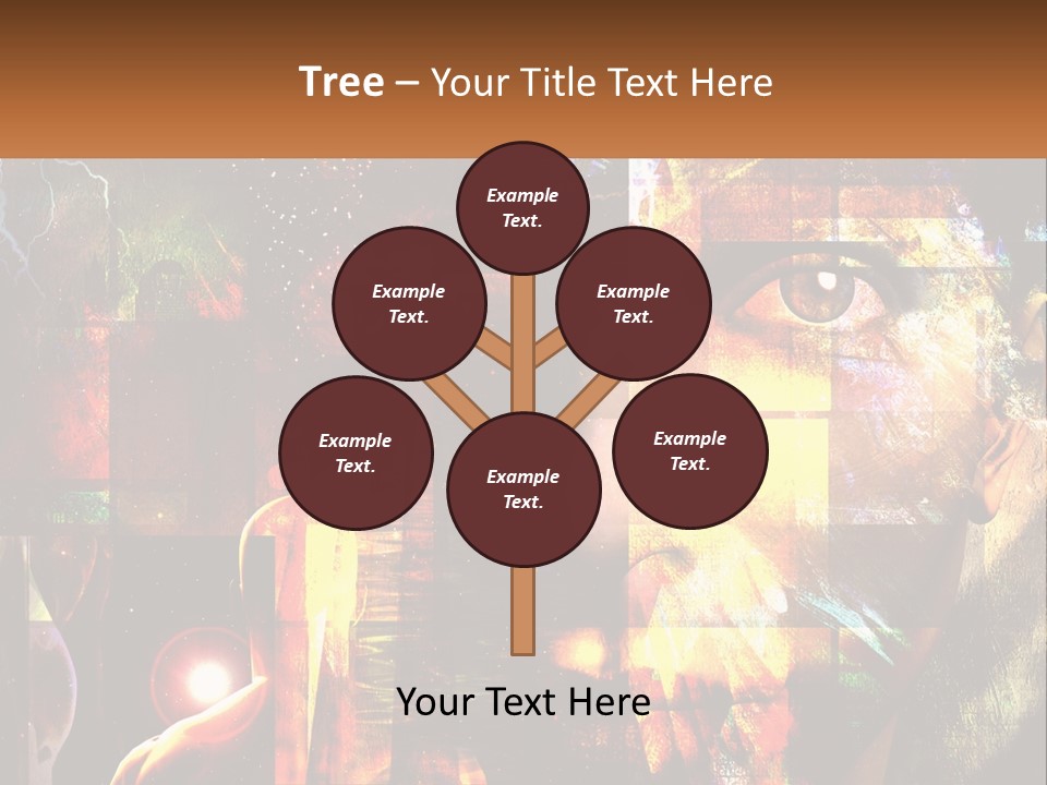 A Woman's Face Is Shown In A Collage Of Photos PowerPoint Template