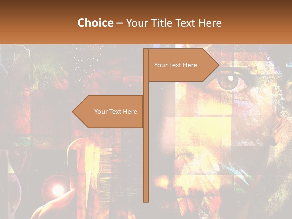 A Woman's Face Is Shown In A Collage Of Photos PowerPoint Template