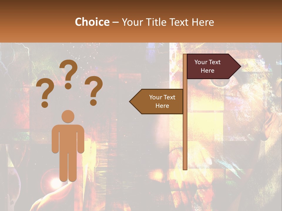 A Woman's Face Is Shown In A Collage Of Photos PowerPoint Template