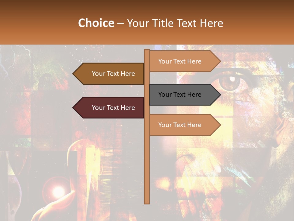 A Woman's Face Is Shown In A Collage Of Photos PowerPoint Template
