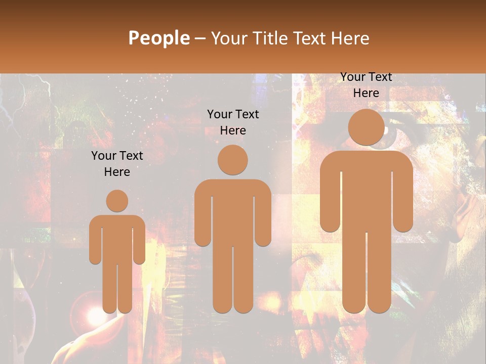 A Woman's Face Is Shown In A Collage Of Photos PowerPoint Template