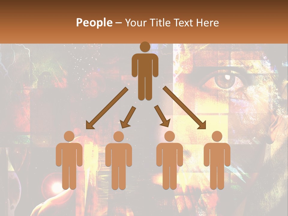 A Woman's Face Is Shown In A Collage Of Photos PowerPoint Template