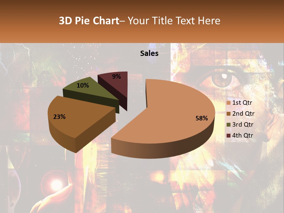 A Woman's Face Is Shown In A Collage Of Photos PowerPoint Template