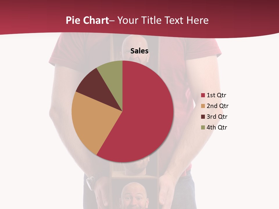 A Man Is Holding A Box With Photos On It PowerPoint Template