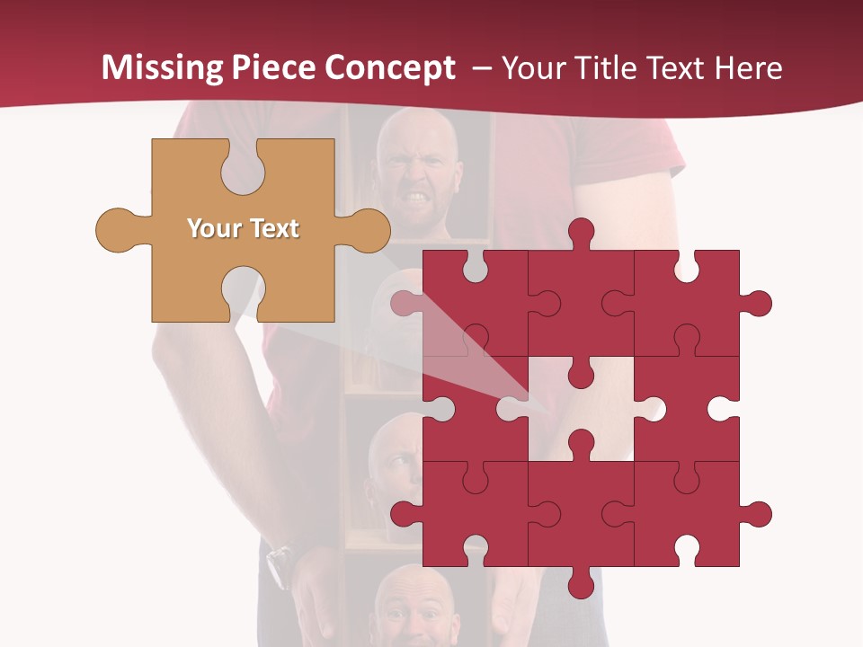 A Man Is Holding A Box With Photos On It PowerPoint Template