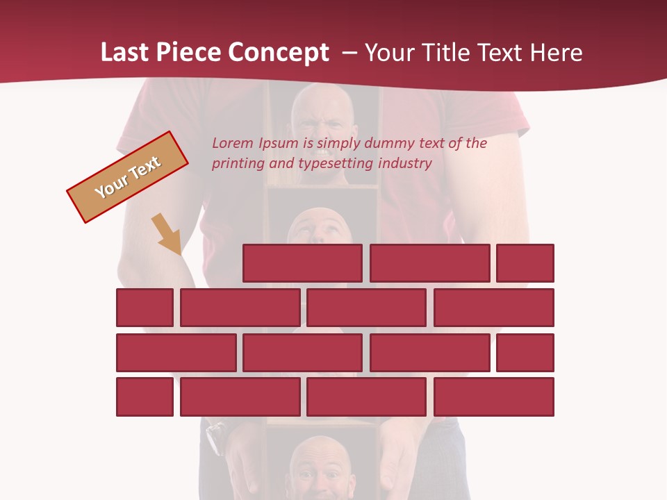 A Man Is Holding A Box With Photos On It PowerPoint Template