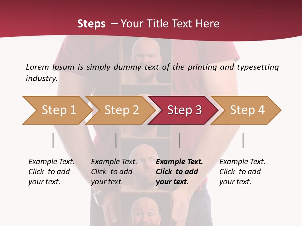 A Man Is Holding A Box With Photos On It PowerPoint Template