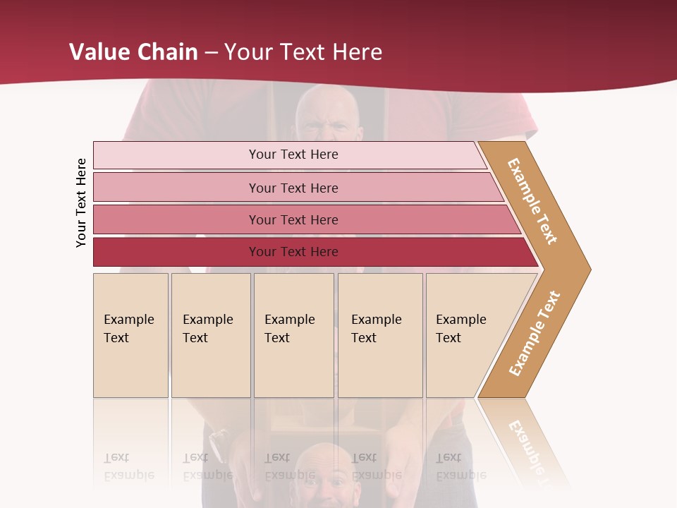 A Man Is Holding A Box With Photos On It PowerPoint Template