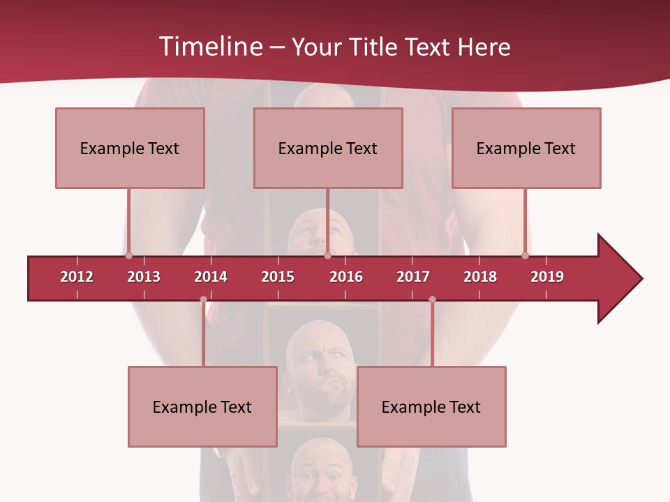 A Man Is Holding A Box With Photos On It PowerPoint Template