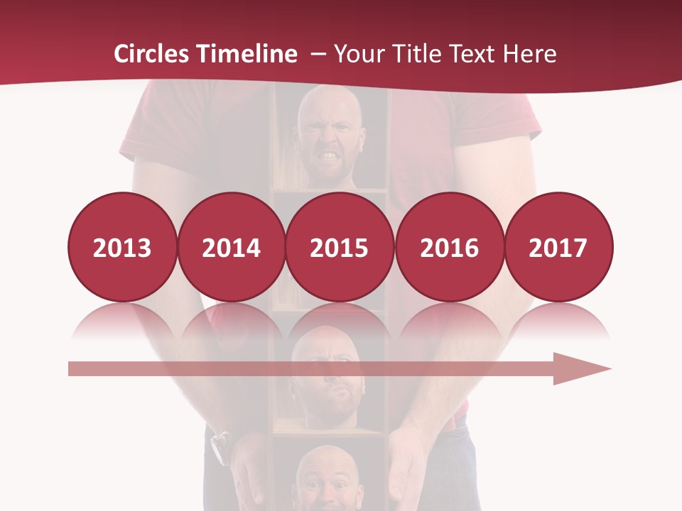 A Man Is Holding A Box With Photos On It PowerPoint Template