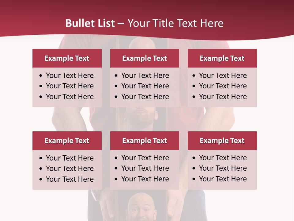 A Man Is Holding A Box With Photos On It PowerPoint Template