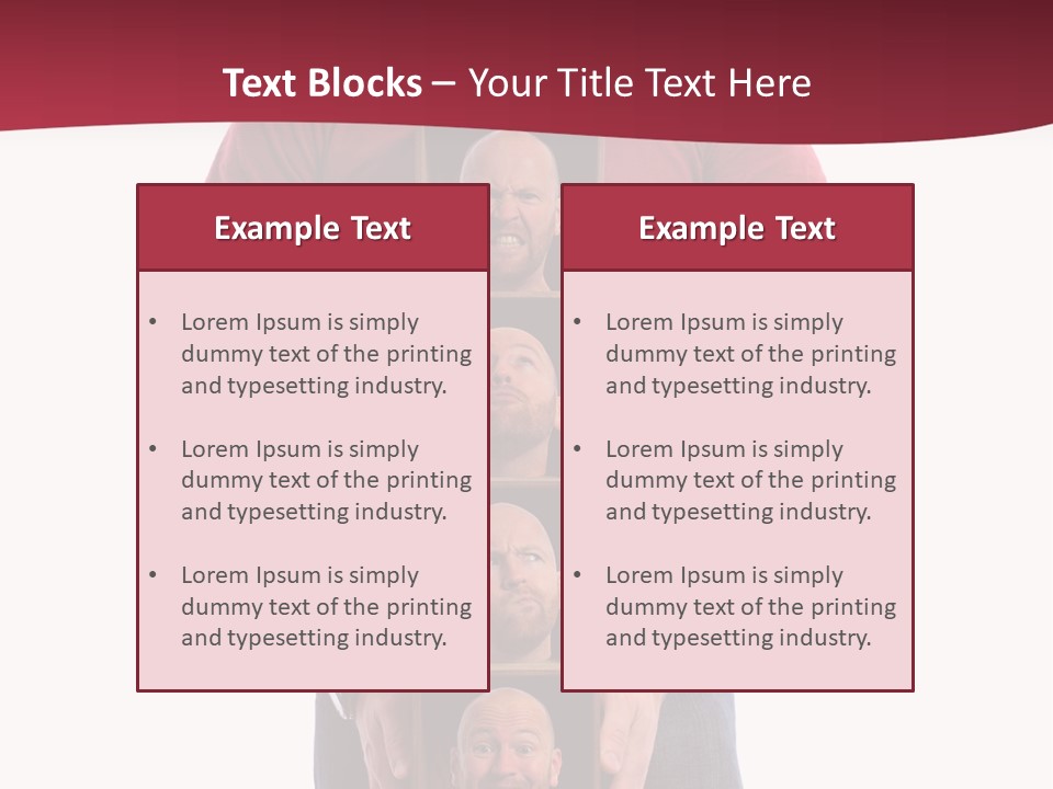 A Man Is Holding A Box With Photos On It PowerPoint Template