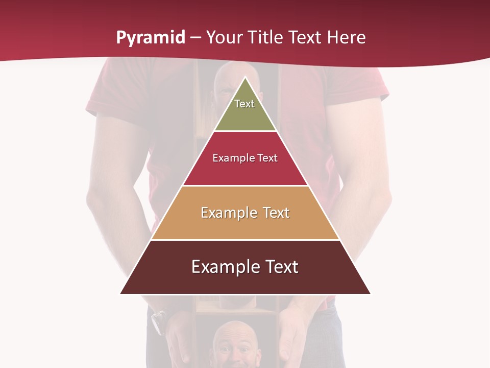 A Man Is Holding A Box With Photos On It PowerPoint Template