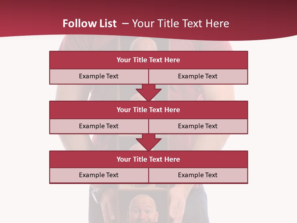 A Man Is Holding A Box With Photos On It PowerPoint Template
