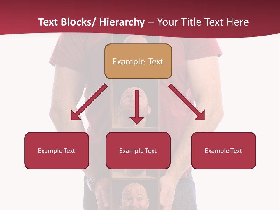 A Man Is Holding A Box With Photos On It PowerPoint Template