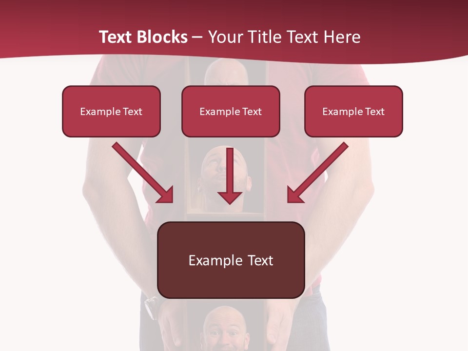 A Man Is Holding A Box With Photos On It PowerPoint Template