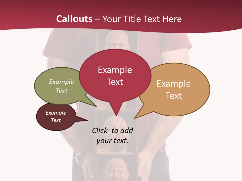 A Man Is Holding A Box With Photos On It PowerPoint Template