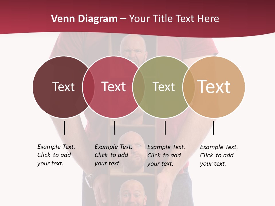 A Man Is Holding A Box With Photos On It PowerPoint Template