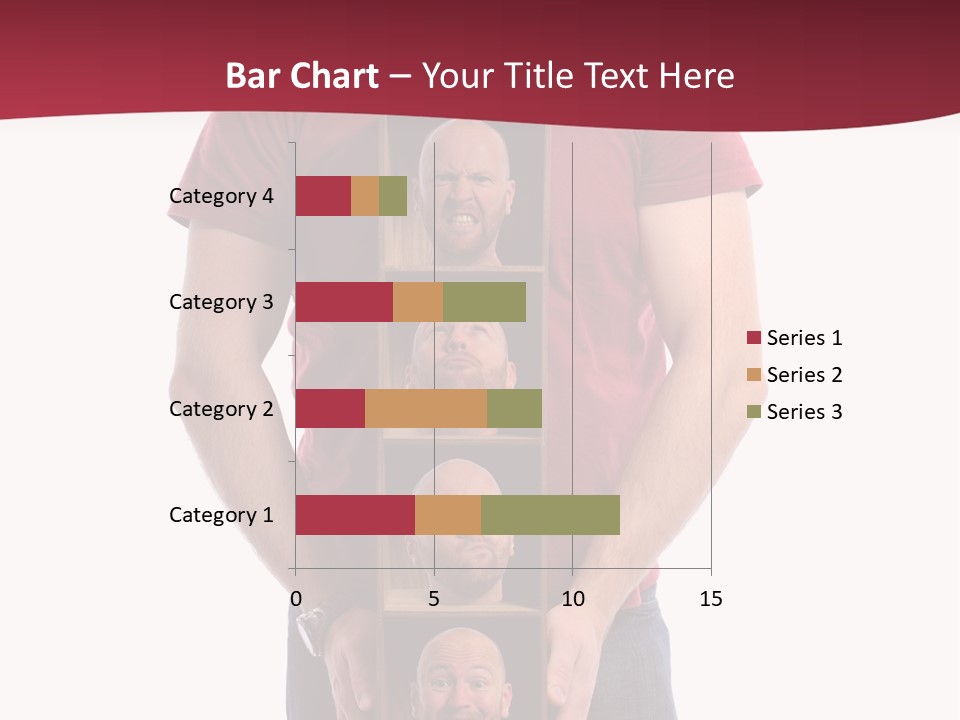 A Man Is Holding A Box With Photos On It PowerPoint Template