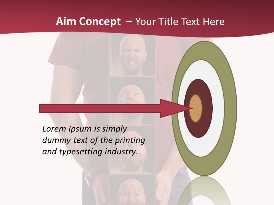 A Man Is Holding A Box With Photos On It PowerPoint Template