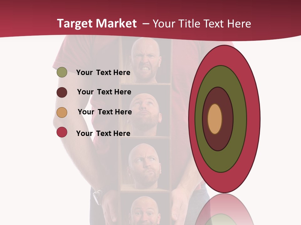 A Man Is Holding A Box With Photos On It PowerPoint Template