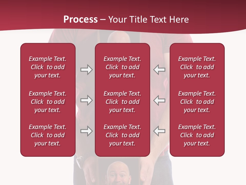 A Man Is Holding A Box With Photos On It PowerPoint Template