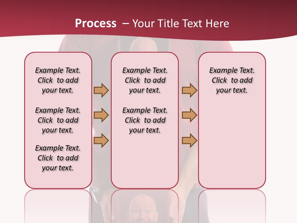 A Man Is Holding A Box With Photos On It PowerPoint Template