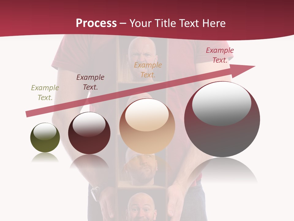 A Man Is Holding A Box With Photos On It PowerPoint Template