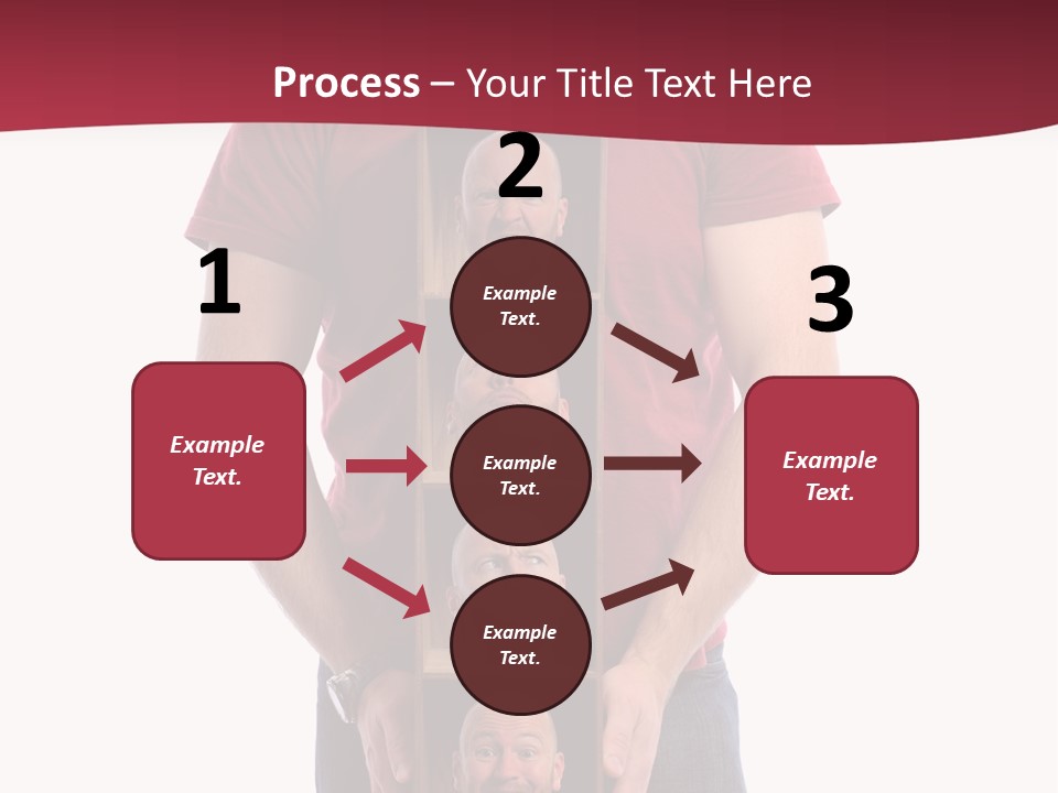 A Man Is Holding A Box With Photos On It PowerPoint Template