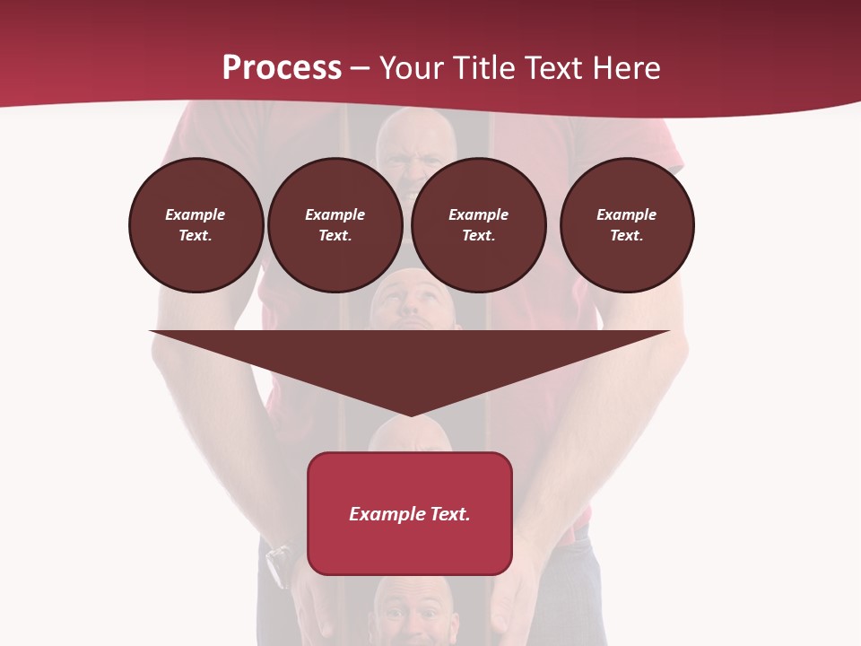 A Man Is Holding A Box With Photos On It PowerPoint Template