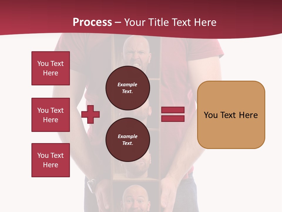 A Man Is Holding A Box With Photos On It PowerPoint Template