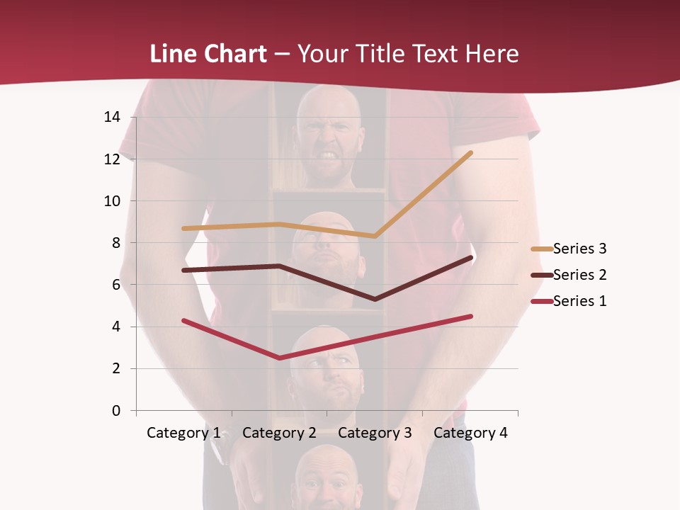 A Man Is Holding A Box With Photos On It PowerPoint Template