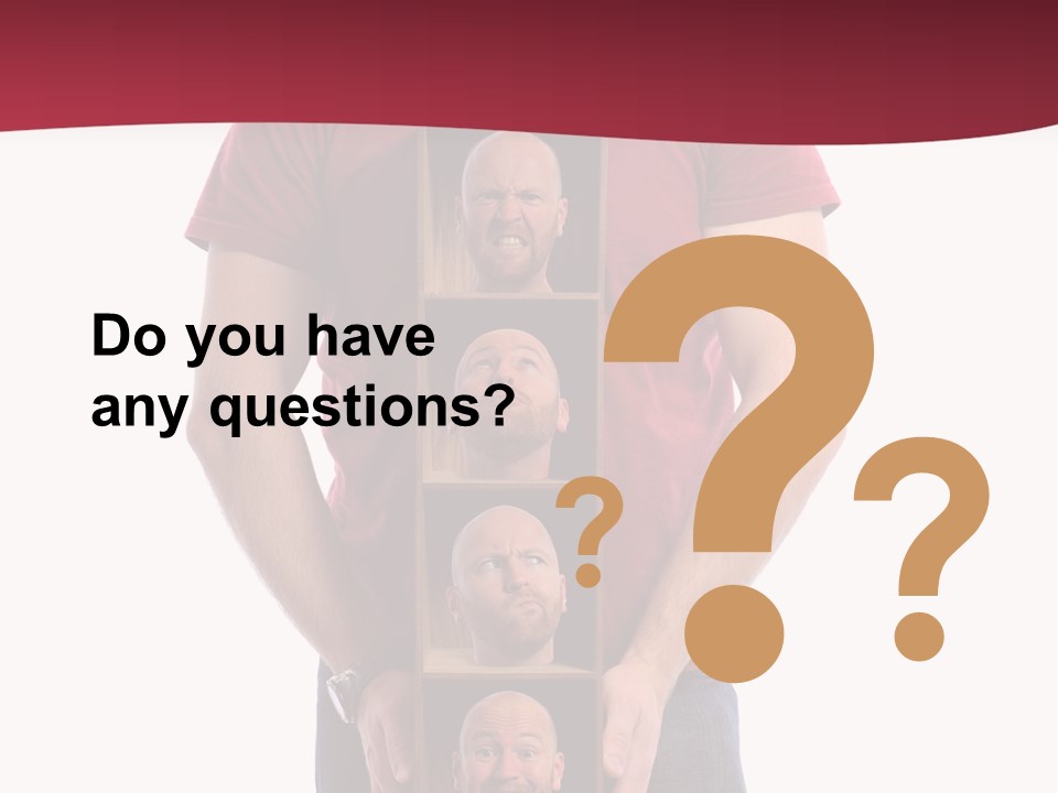 A Man Is Holding A Box With Photos On It PowerPoint Template