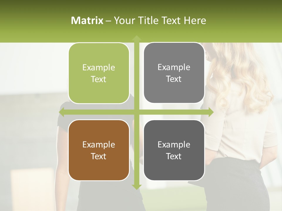 A Woman Shaking Hands With Another Woman In A Black Dress PowerPoint Template