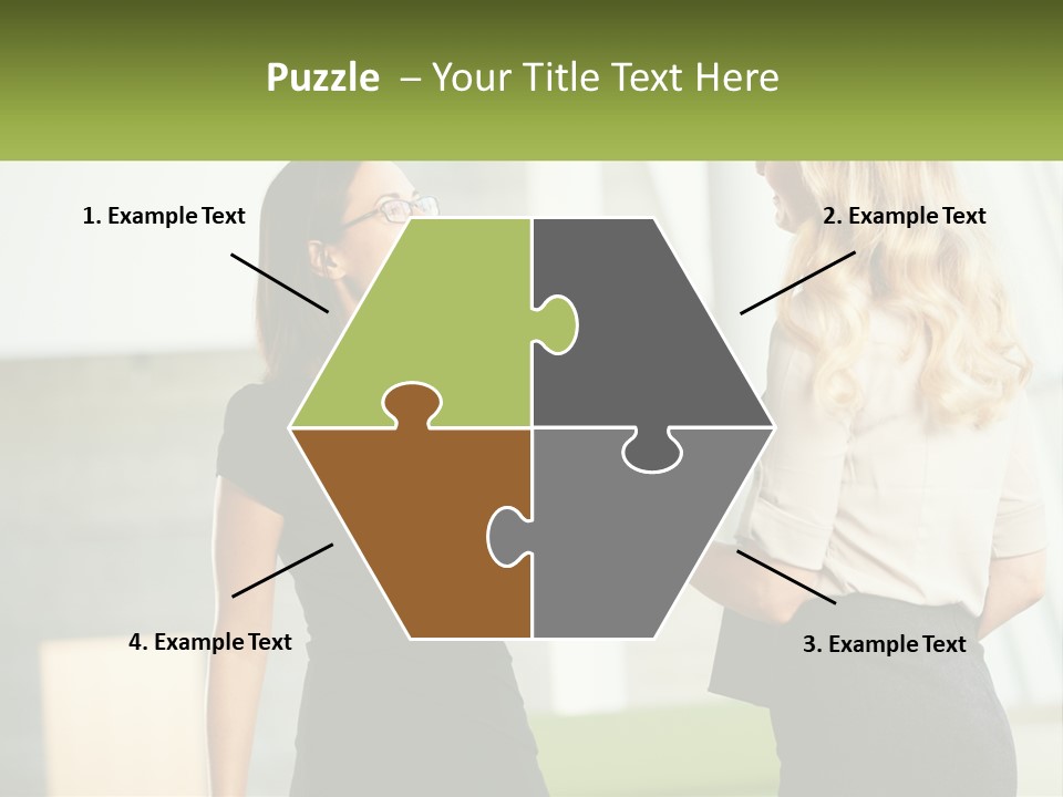 A Woman Shaking Hands With Another Woman In A Black Dress PowerPoint Template